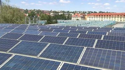 Solar panels on roof