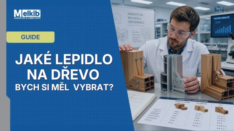 Muž zkouší pevnost dřevěných spojení s lepidlem v laboratoři.