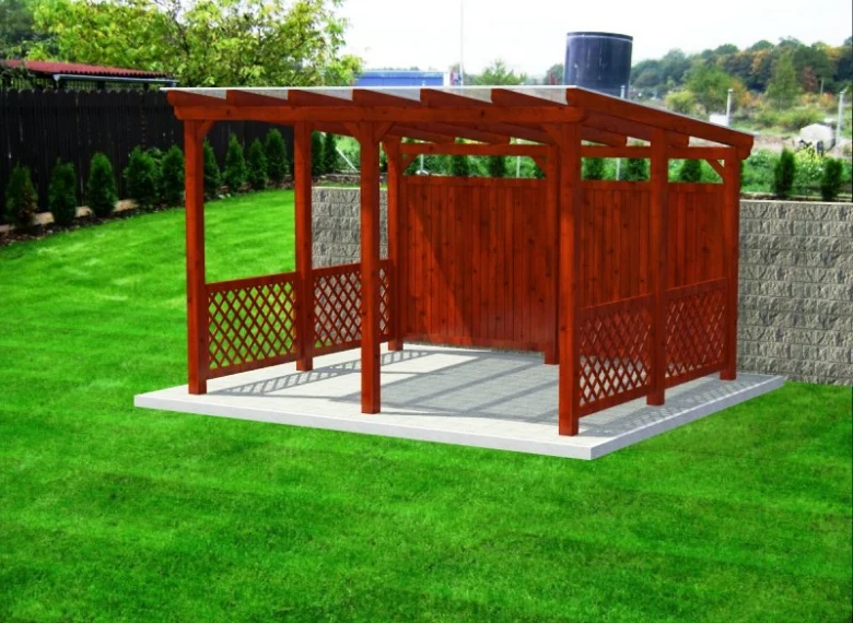 Wooden pergola structure