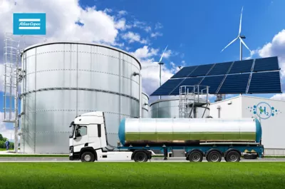 Hydrogen production facility with renewable energy sources
