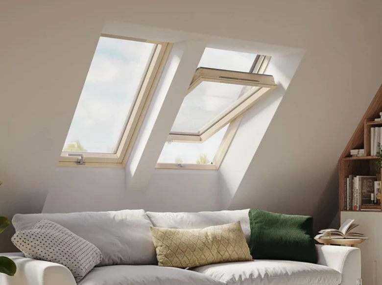 Skylights in living room
