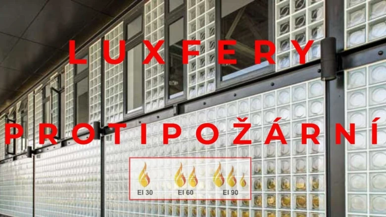 Protipožární skleněné bloky Luxfery s certifikací EI 30, 60 a 90